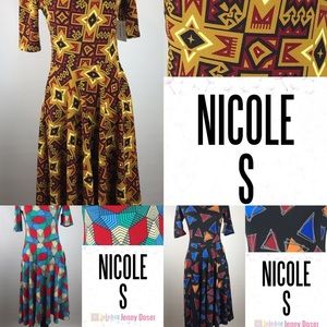 LuLaRoe 3 Small Nicole Lot BNWT